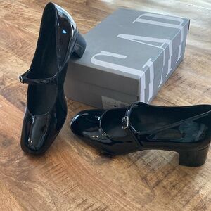 GAP Black Low-Heeled Pumps with Strap